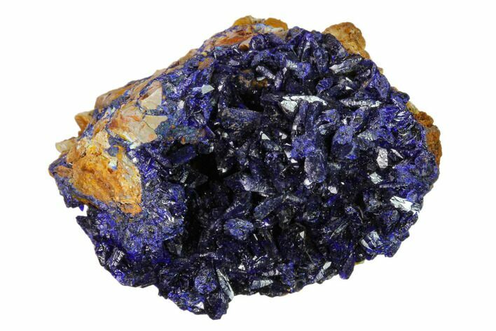 Sparkling Azurite Crystal Cluster - Laos #162575